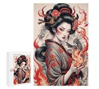 para Adultos 1000 PCS Rompecabezas Geisha Japan Rompecabezas para Adultos Juego Familiar Corte De Precisión Cumpleaños Y Navidad 1000 PCS