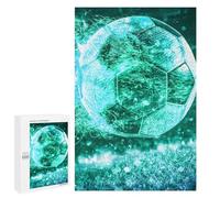 para Adultos 1000 PCS Rompecabezas Glowing Soccer Ball Rompecabezas para Adultos Juguetes Antiestrés Aliviador del Estrés Juego Desafiante Regalos 1000 PCS