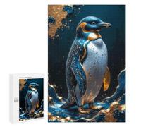 para Adultos 1000 PCS Rompecabezas Gold Penguin Kintsugi Art Rompecabezas para Adultos Juego Familiar Corte De Precisión Cumpleaños Y Navidad 1000 PCS