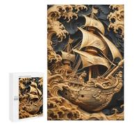 para Adultos 1000 PCS Rompecabezas Howling at The High Seas Rompecabezas para Adultos Juegos Relajantes para La Diversión Familiar Juego Desafiante Regalos 1000 PCS