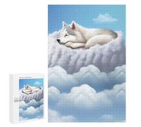 para Adultos 1000 PCS Rompecabezas Husky Puppy Dreaming Rompecabezas para Adolescentes Juego Práctico Decoración del Hogar Juego Desafiante Regalos 1000 PCS