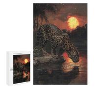 para Adultos 1000 PCS Rompecabezas Jaguar at Sunset Rompecabezas para Adultos Juegos Relajantes para La Diversión Familiar Juego Desafiante Regalos 1000 PCS