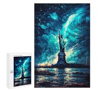 para Adultos 1000 PCS Rompecabezas Lady Liberty Oil Painting Rompecabezas para Adultos Juegos Relajantes para La Diversión Familiar Juego Desafiante Regalos 1000 PCS