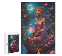 para Adultos 1000 PCS Rompecabezas Lady of The Lotus Moon Rompecabezas para Adultos Juguetes Antiestrés Aliviador del Estrés Juego Desafiante Regalos 1000 PCS