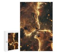 para Adultos 1000 PCS Rompecabezas Lion and Cub Rompecabezas para Adultos Juego Familiar Corte De Precisión Cumpleaños Y Navidad 1000 PCS