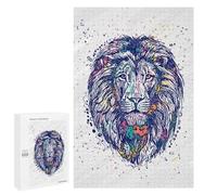 para Adultos 1000 PCS Rompecabezas Lion Face Artwork Rompecabezas para Adolescentes Juego Práctico Decoración del Hogar Juego Desafiante Regalos 1000 PCS