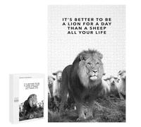 para Adultos 1000 PCS Rompecabezas Lion For A Day Rompecabezas para Adultos Juegos Relajantes para La Diversión Familiar Juego Desafiante Regalos 1000 PCS
