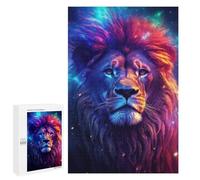 para Adultos 1000 PCS Rompecabezas Lion Night Galaxy Aurora Rompecabezas para Adultos Juegos Relajantes para La Diversión Familiar Juego Desafiante Regalos 1000 PCS