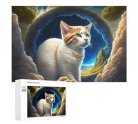para Adultos 1000 PCS Rompecabezas Magical Fantasy Cat Artwork Rompecabezas para Adultos Juego De Ingenio Regalos para Mujeres Diversión En Casa Actividades, 1000 PCS