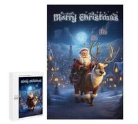 para Adultos 1000 PCS Rompecabezas Merry Christmas Ho Ho Ho Rompecabezas para Adultos Juego Familiar Corte De Precisión Cumpleaños Y Navidad 1000 PCS