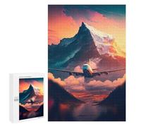 para Adultos 1000 PCS Rompecabezas Mountain Flight Sunset Rompecabezas para Adultos Juego Familiar Corte De Precisión Cumpleaños Y Navidad 1000 PCS