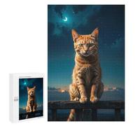 para Adultos 1000 PCS Rompecabezas Night Watch on The Fence Rompecabezas para Adultos Juego Familiar Corte De Precisión Cumpleaños Y Navidad 1000 PCS