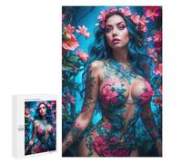 para Adultos 1000 PCS Rompecabezas Nude Flower Fashion Girl Rompecabezas para Adultos Juego Familiar Corte De Precisión Cumpleaños Y Navidad 1000 PCS