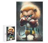 para Adultos 1000 PCS Rompecabezas Pro Lion Cub Boxer Rompecabezas para Adultos Juego Familiar Corte De Precisión Cumpleaños Y Navidad 1000 PCS