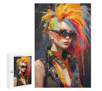 para Adultos 1000 PCS Rompecabezas Punk Girl No1 Rompecabezas para Adultos Juego Familiar Corte De Precisión Cumpleaños Y Navidad 1000 PCS