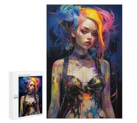 para Adultos 1000 PCS Rompecabezas Punk Girl No5 Rompecabezas para Adolescentes Juego Práctico Decoración del Hogar Juego Desafiante Regalos 1000 PCS