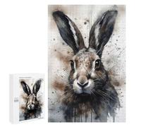 para Adultos 1000 PCS Rompecabezas Rabbit Beauty Inked Bunny Rompecabezas para Adultos Juegos Relajantes para La Diversión Familiar Juego Desafiante Regalos 1000 PCS