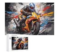 para Adultos 1000 PCS Rompecabezas Racing Spirit Motorcycle Artwork Rompecabezas para Adultos Juego De Ingenio Regalos para Mujeres Diversión En Casa Actividades, 1000 PCS