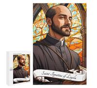 para Adultos 1000 PCS Rompecabezas Saint Ignatius of Loyola Rompecabezas para Adultos Juego Familiar Corte De Precisión Cumpleaños Y Navidad 1000 PCS