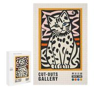para Adultos 1000 PCS Rompecabezas Sitting Retro Cat Rompecabezas para Adultos Juego Familiar Corte De Precisión Actividades Divertidas En Casa 1000 PCS