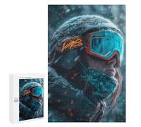 para Adultos 1000 PCS Rompecabezas Snow Skier Digital Art Rompecabezas para Adolescentes Juego Práctico Decoración del Hogar Juego Desafiante Regalos 1000 PCS