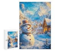 para Adultos 1000 PCS Rompecabezas Snowman in Winter Wonderland Rompecabezas para Adultos Juego Familiar Corte De Precisión Cumpleaños Y Navidad 1000 PCS
