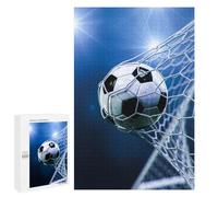 para Adultos 1000 PCS Rompecabezas Soccer Ball in Goal Net Rompecabezas para Adolescentes Juego Práctico Decoración del Hogar Juego Desafiante Regalos 1000 PCS
