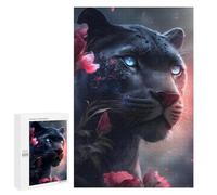 para Adultos 1000 PCS Rompecabezas The Pink Black Panther Rompecabezas para Adultos Juguetes Antiestrés Difícil Difícil Actividades Divertidas En Casa 1000 PCS