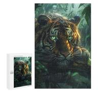 para Adultos 1000 PCS Rompecabezas Tropical Rain Forest Tiger Rompecabezas para Adolescentes Juego Práctico Decoración del Hogar Juego Desafiante Regalos 1000 PCS