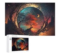 para Adultos 1000 PCS Rompecabezas Twilight Portal A Dreamlike Transition Rompecabezas para Adultos Juguetes Antiestrés Aliviador del Estrés Juego Desafiante Regalos 1000 PCS
