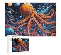 para Adultos 1000 PCS Rompecabezas Underwater Fantasy Octopus in Space Rompecabezas para Adultos Juego De Ingenio Regalos para Mujeres Diversión En Casa Actividades, 1000 PCS