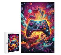 para Adultos 1000 PCS Rompecabezas Vibrant Gaming Controller Artwork -63 Rompecabezas para Adultos Juego De Ingenio Regalos para Mujeres Diversión En Casa Actividades, 1000 PCS
