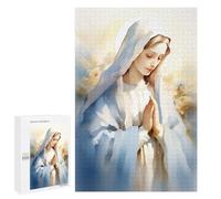 para Adultos 1000 PCS Rompecabezas Virgin Mary Watercolor Painting - Our Lady of Grace Rompecabezas para Adultos Juegos Relajantes para La Diversión Familiar Juego Desafiante Regalos 1000 PCS