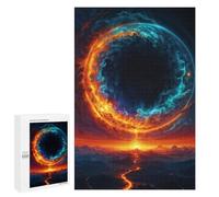 para Adultos 1000 PCS Rompecabezas Volcanic Black Hole in Sky Rompecabezas para Adultos Juegos Relajantes para La Diversión Familiar Juego Desafiante Regalos 1000 PCS