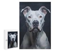 para Adultos 1000 PCS Rompecabezas White Dogo Argentino Portrait Rompecabezas para Adultos Juego Familiar Corte De Precisión Cumpleaños Y Navidad 1000 PCS