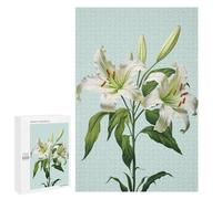 para Adultos 1000 PCS Rompecabezas White Flower Lily Easter Rompecabezas para Adultos Juegos Relajantes para La Diversión Familiar Juego Desafiante Regalos 1000 PCS