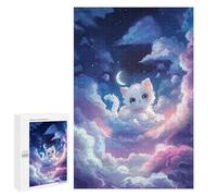 para Adultos 1000 PCS Rompecabezas White Kitten Dreamworld Rompecabezas para Adultos Juegos Relajantes para La Diversión Familiar Juego Desafiante Regalos 1000 PCS