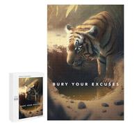 para Adultos 1000 PCS Rompecabezas Wild Ambition Bury Your Excuses Rompecabezas para Adultos Juego Familiar Corte De Precisión Cumpleaños Y Navidad 1000 PCS