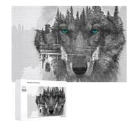 para Adultos 1000 PCS Rompecabezas Wolf Reflection Nature's Artistry Rompecabezas para Adultos Juguetes Antiestrés Aliviador del Estrés Juego Desafiante Regalos 1000 PCS
