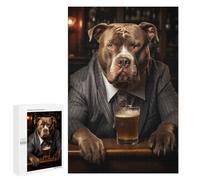 para Adultos 1000 PCS Rompecabezas XL Bulldog at The Bar Rompecabezas para Adultos Juego Familiar Corte De Precisión Cumpleaños Y Navidad 1000 PCS