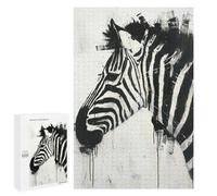 para Adultos 1000 PCS Rompecabezas Zebra Elegance Painting Rompecabezas para Adolescentes Juego Práctico Decoración del Hogar Juego Desafiante Regalos 1000 PCS
