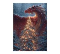 para Adultos 1000pcs(38x26cm) Rompecabezas Dragon Christmas Tree Lights Rompecabezas para Adultos Juego De Ingenio Análisis Y Lógica Cumpleaños Y Navidad 1000pcs(38x26cm)