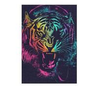 para Adultos 1000pcs(38x26cm) Rompecabezas Neon Tiger Headphones Art Print -2 Rompecabezas para Adultos Juego Práctico Regalo De Cumpleaños Diversión En Casa Actividades, 1000pcs(38x26cm)