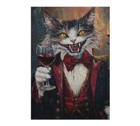 para Adultos 1000pcs(38x26cm) Rompecabezas Whimsical Cat in Formal Attire Rompecabezas para Adultos Juego De Ingenio Análisis Y Lógica Cumpleaños Y Navidad 1000pcs(38x26cm)