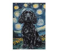 para Adultos 1000pcs(38x26cm) S Rompecabezas Starry Night Cocker Spaniel Art Print-5 Rompecabezas para Adultos Juego De Ingenio Análisis Y Lógica Cumpleaños Y Navidad 1000pcs(38x26cm) S