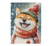 para Adultos 1000pcs(52x38cm) Rompecabezas Christmas Shiba Inu Dog Art Print-1 Rompecabezas para Adultos Juegos Familiares Corte De Precisión Juego Desafiante Regalos 1000pcs(52x38cm)