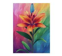 para Adultos 1000pcs(52x38cm) Rompecabezas Colorful Tiger Lily Art Print-2 Rompecabezas para Adultos Juego De Ingenio Análisis Y Lógica Cumpleaños Y Navidad 1000pcs(52x38cm)