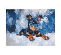 para Adultos 1000pcs(52x38cm) Rompecabezas Doberman Puppy in Snow Doberman Lovers Decor Rompecabezas para Adultos Juegos Familiares Desafío Difícil Actividades Divertidas En Casa 1000pcs(52x38cm)