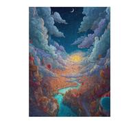 para Adultos 1000pcs(52x38cm) Rompecabezas Fantasy Cloud Cityscape Rompecabezas para Adultos Juegos Familiares Corte De Precisión Juego Desafiante Regalos 1000pcs(52x38cm)