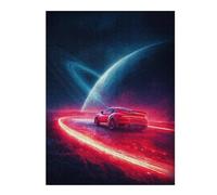 para Adultos 1000pcs(52x38cm) Rompecabezas Galactic Speed Red Sports Car in Space Rompecabezas para Adultos Juegos Familiares Corte De Precisión Juego Desafiante Regalos 1000pcs(52x38cm)
